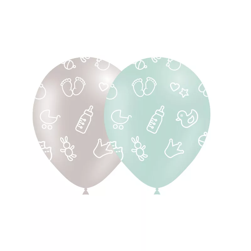 Globos 95cm perim.: Motivos bébe duna / verde